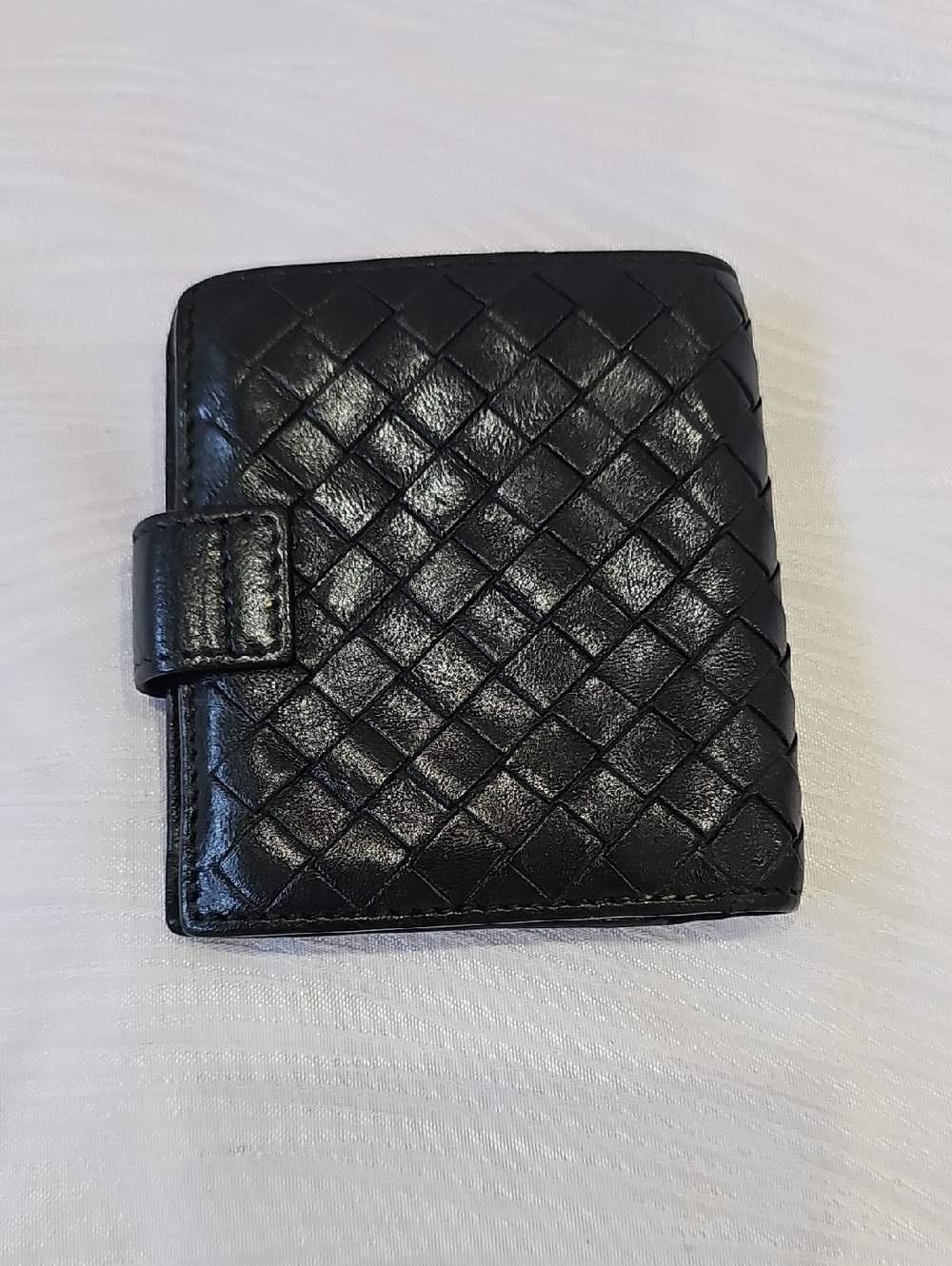 Bottega Veneta Black Leather Small Snap Wallet - Picture 2 of 12
